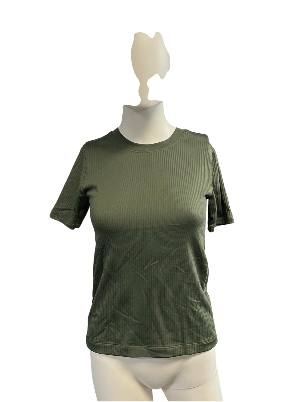 CALIA by Carrie Underwood Olive Ribbed Short-Sleeve Tee